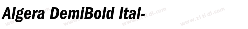 Algera DemiBold Ital字体转换